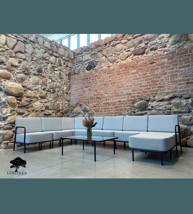 Promocja!! Meble ogrodowe metalowe modułowe narożnik nowoczesne  2025