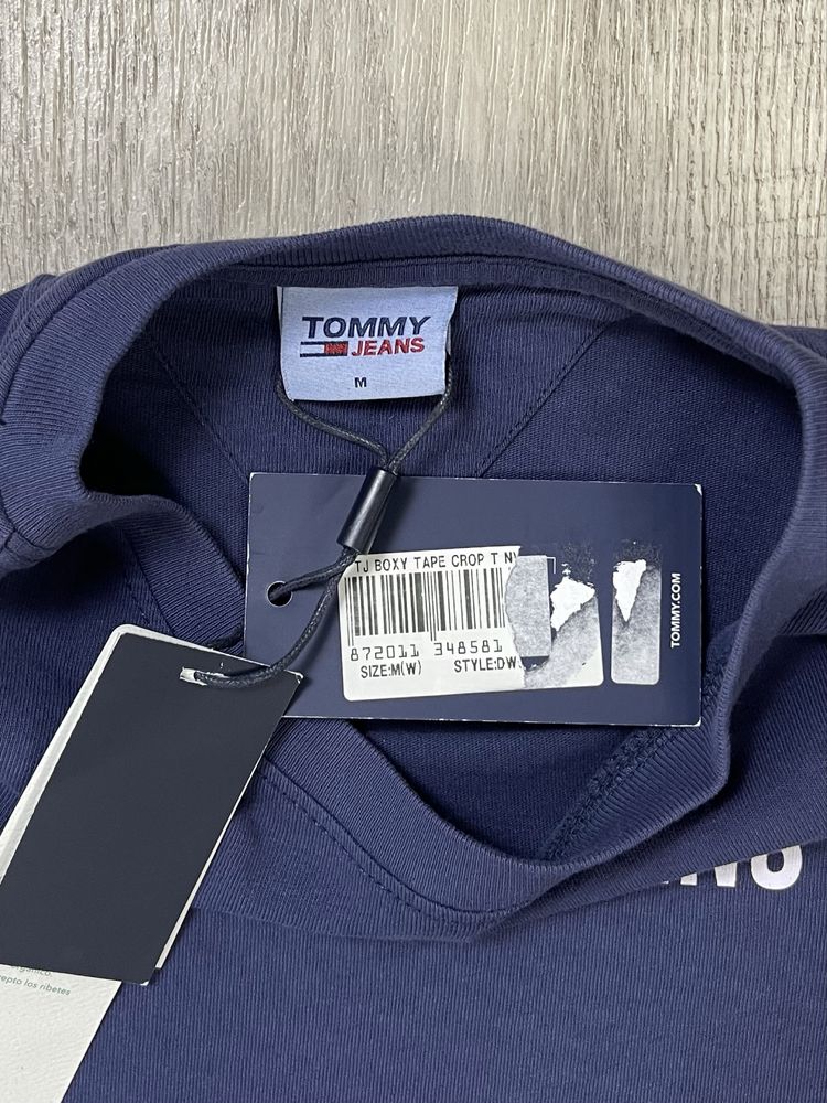 Tommy Hilfiger Jeans футболка M размер женская синяя сизая