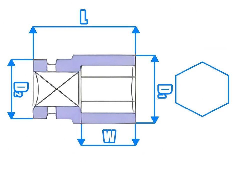 Nasadka udarowa Długa 65mm 1" nasadka udarowa 65mm klucz 65mm nasadka