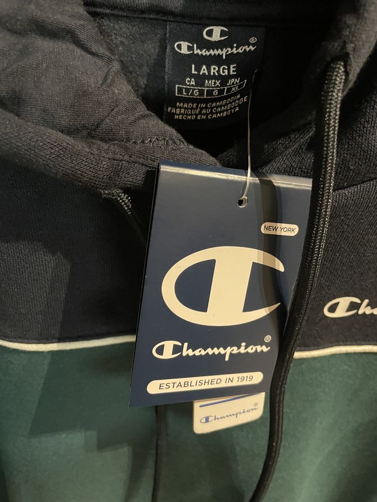 Champion Hoodie Verde/Azul