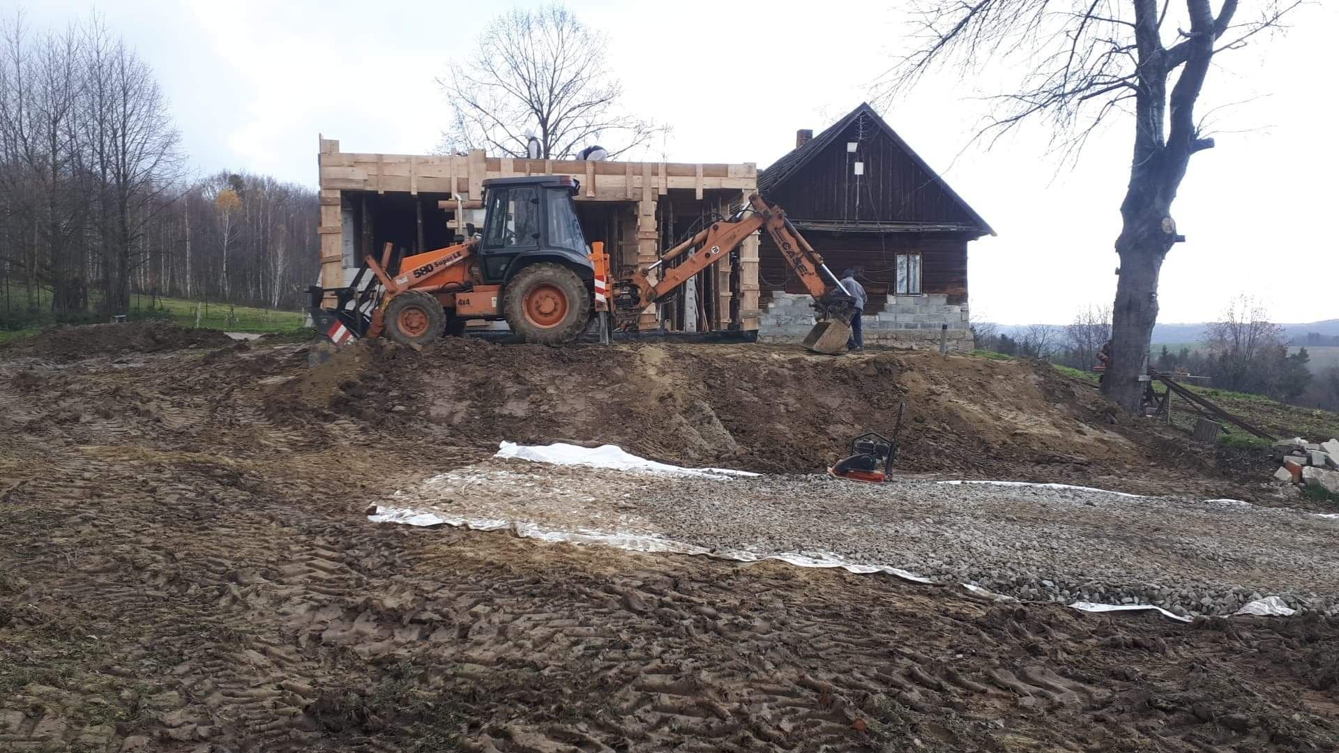 Wykopy, Koparko-Ładowarka, Koparka obrotowa, Skarpowanie, Plantowanie