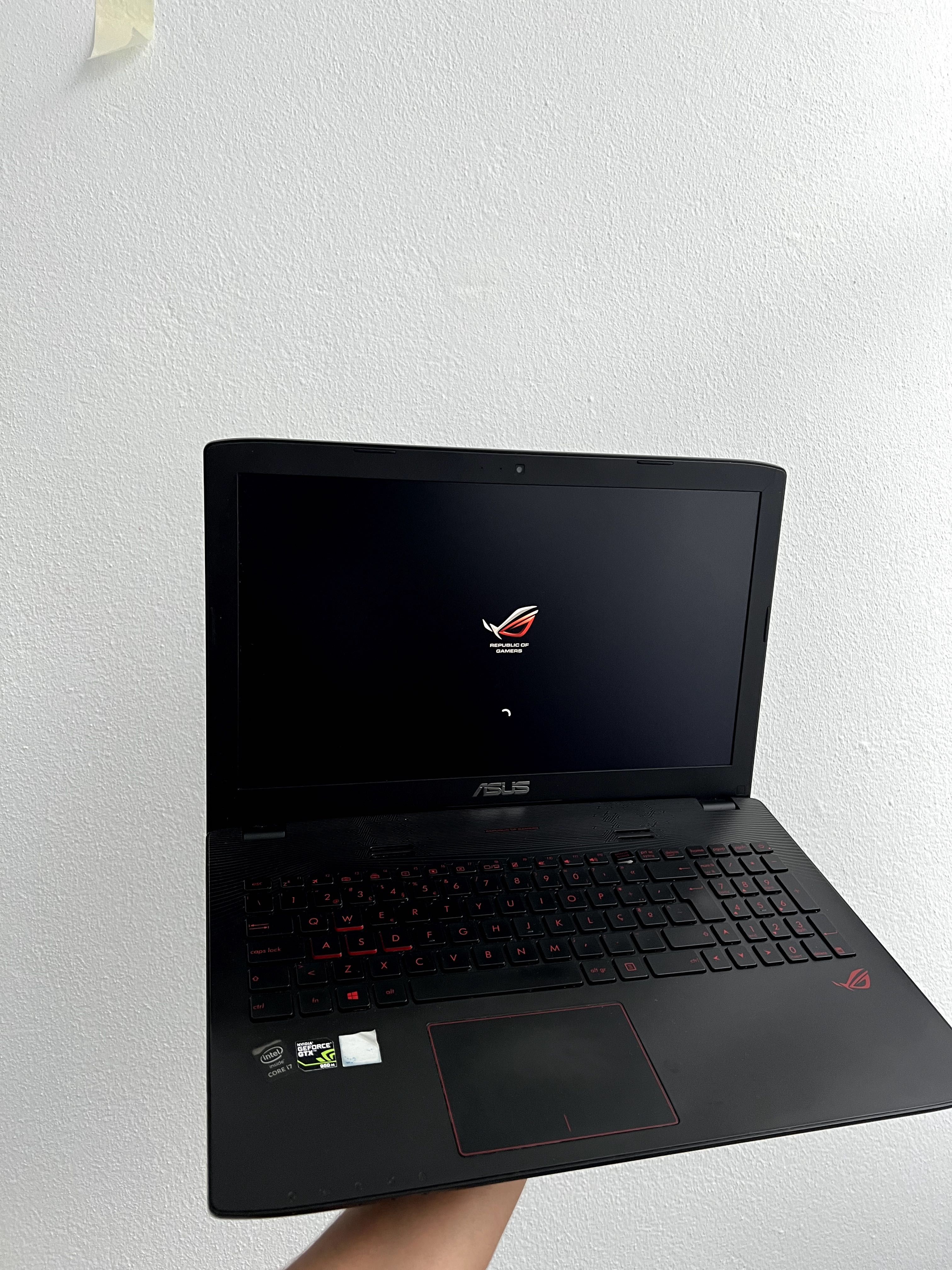 asus republic game - bateria nova e disco novo