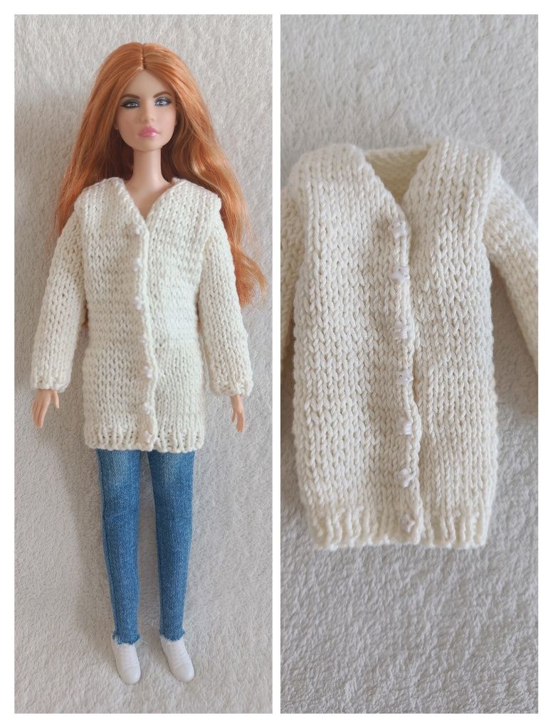 Sweter dla Barbie, ubranko dla Barbie, made to move