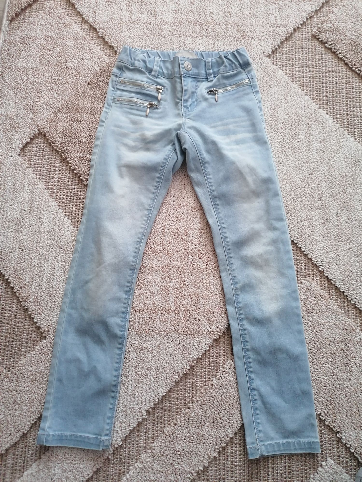 Spodnie jeansowe dwie pary r. 122