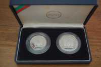 Coleção Moedas prata Autonomia dos Açores 25 e 100 Esc Proof 1980
