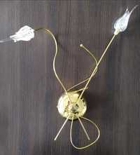 HIT! Kinkiet złoty+kryształowe kwiaty(tulipany)+żarówki LED wyprzedaż