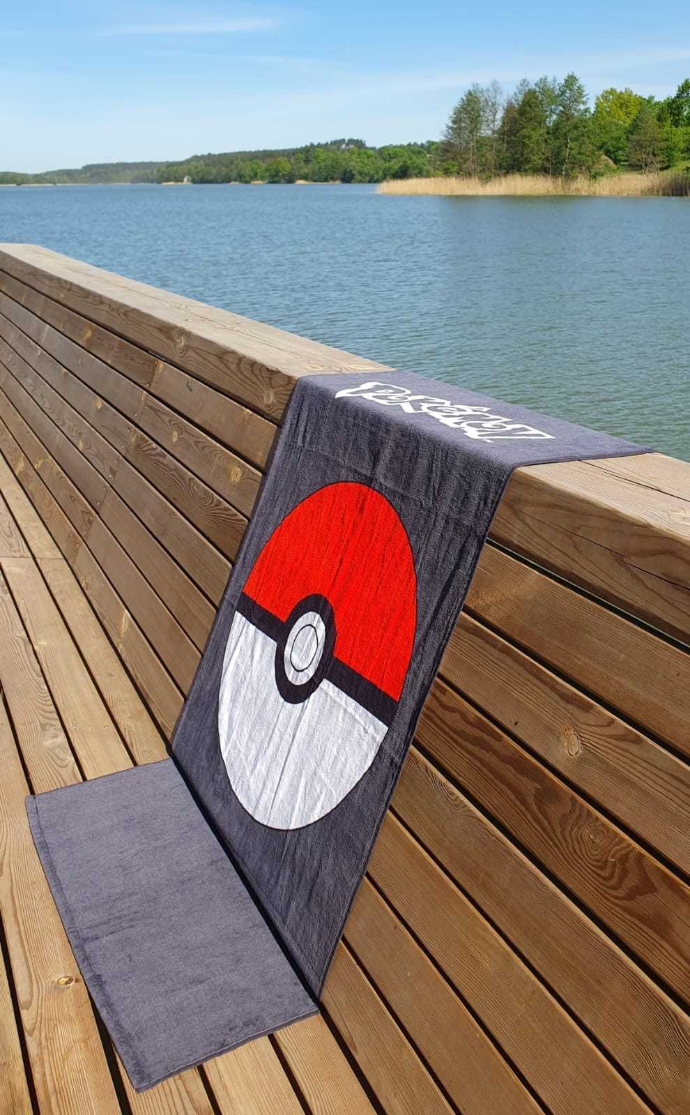 Pokemon ręcznik Pokeball oryginał plażowy dla dzieci 70x140 cm prezent