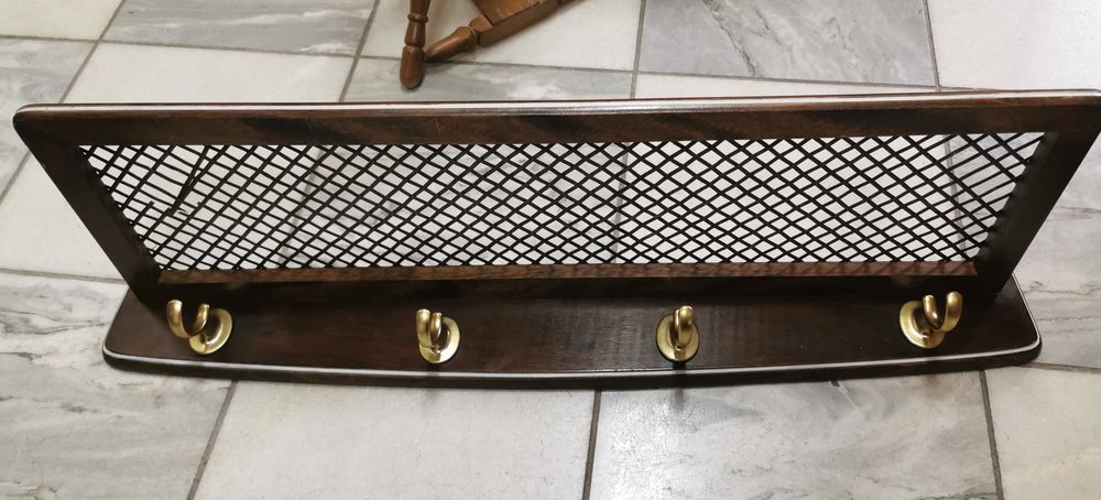 Stary wieszak rattan Art Deco