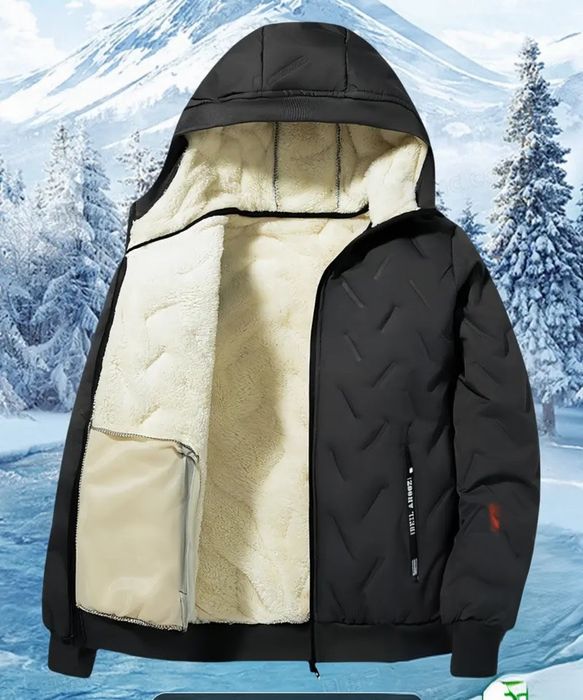 Jesienno zimowa.Kurtka męska z kapturem