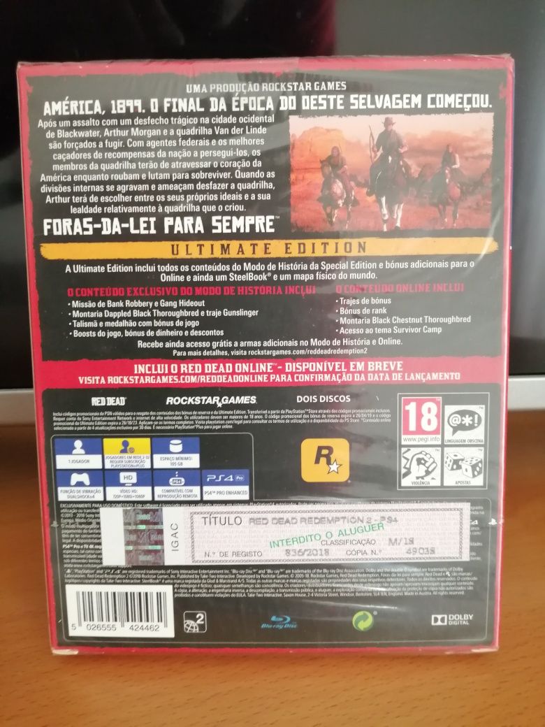 Red Dead redemption 2 ultimate edição PT (novo e selado)