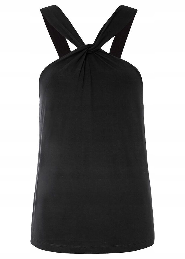 B.P.C top czarny z wiskozy 32/34.