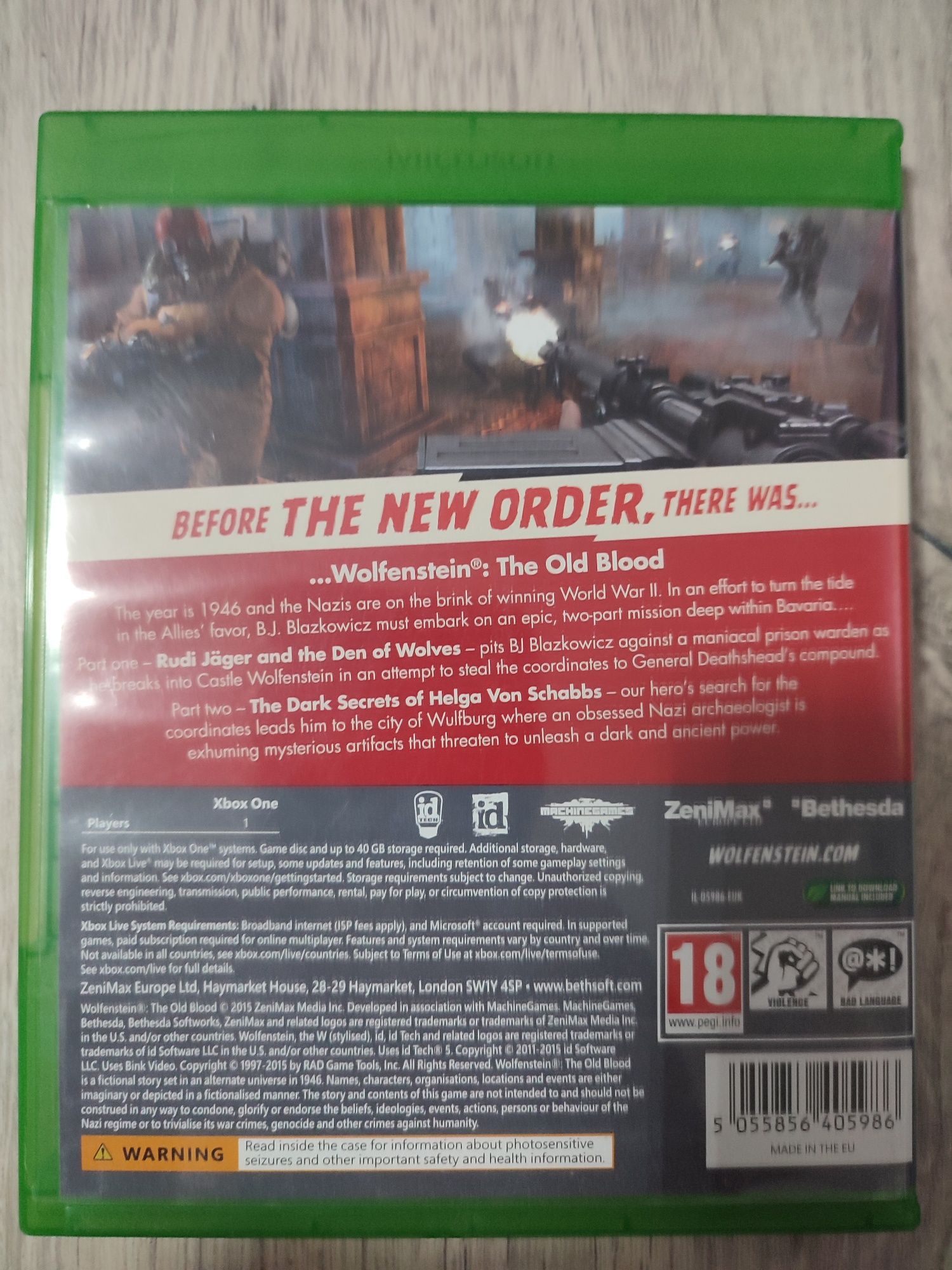 Wolfenstein Old Blood Xbox One Series X pl