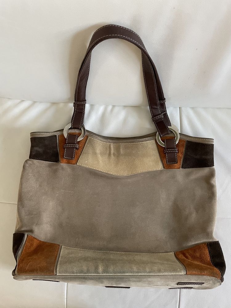 Gino Rossi Torebka Shopper 47x35cm nubuk