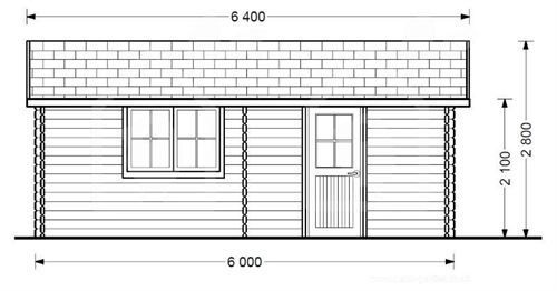 Garagem de Madeira Pré-Fabricada de 36m2 (2 lugares)
