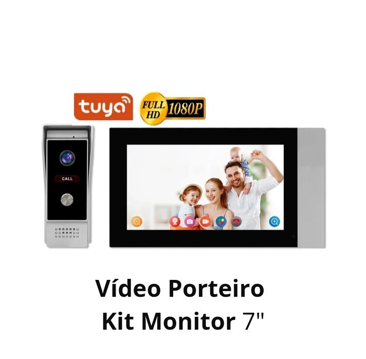 Campainha Vídeo Porteiro Inteligente  WiFi Tuya 1080P - NOVO