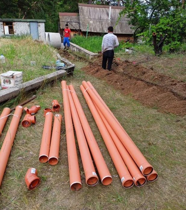 Копка під ключ каналізація септик з бетонних кілець. 6/9/21 м3