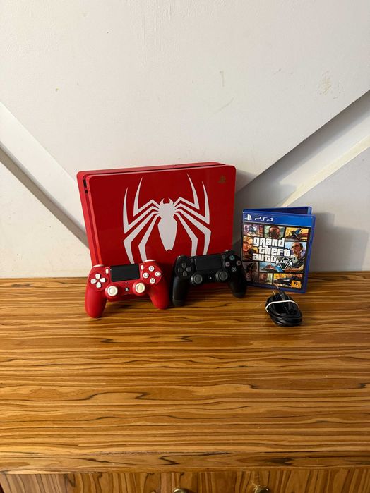[PS4] Konsola SONY PlayStation 4 Slim 1TB (11.02) SPIDER MAN + 2 PADY