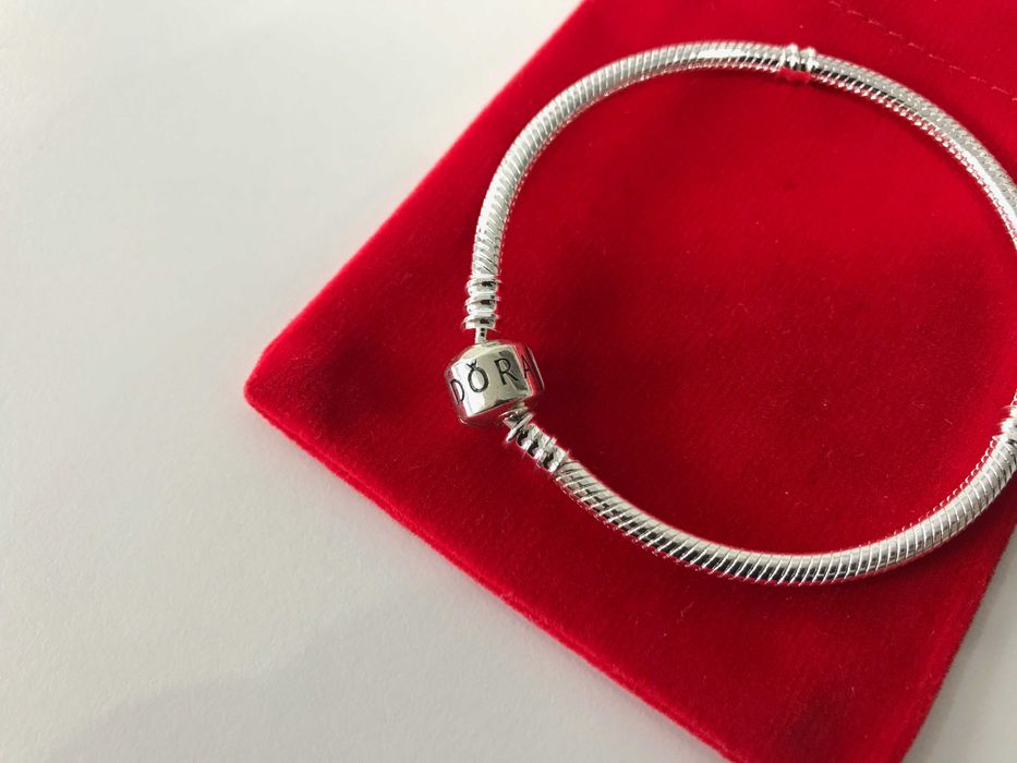 Pulseira Tradicional Pandora em Prata de Lei S925 Nova