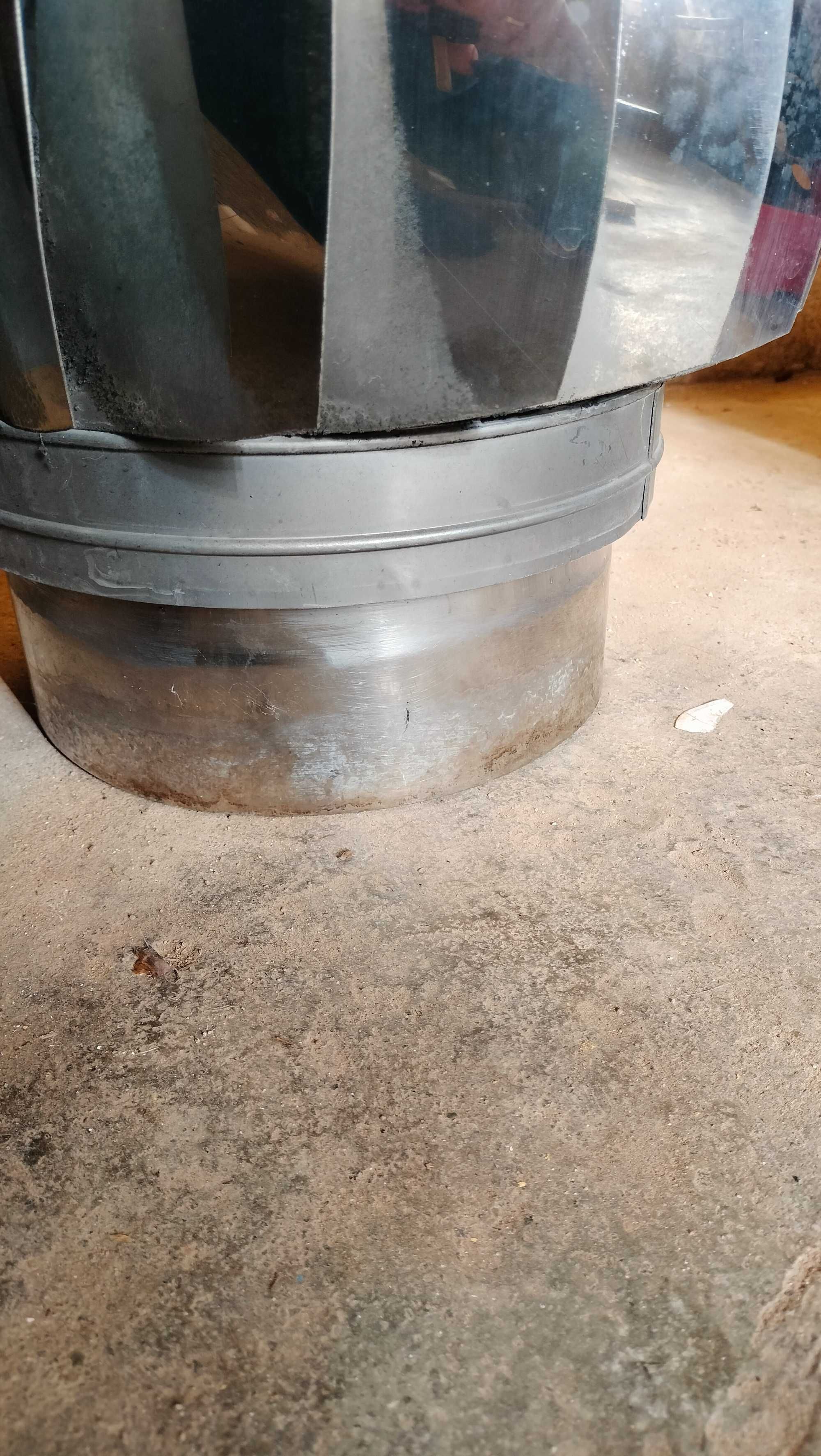 Girandola para chaminé inox - 25cm diâmetro em bom estado