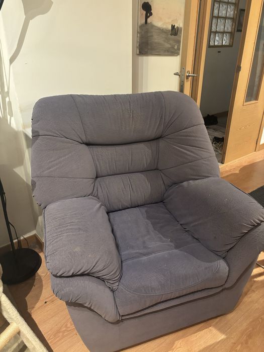 Poltrona azul, pode ser vendido em conjunto comno sofa