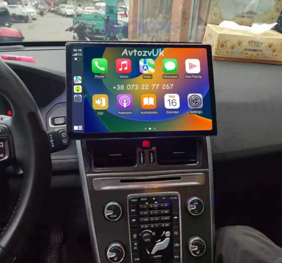 Магнитола XC60 Volvo Вольво ХС60 GPS USB 2 дин din CarPlay Android 14