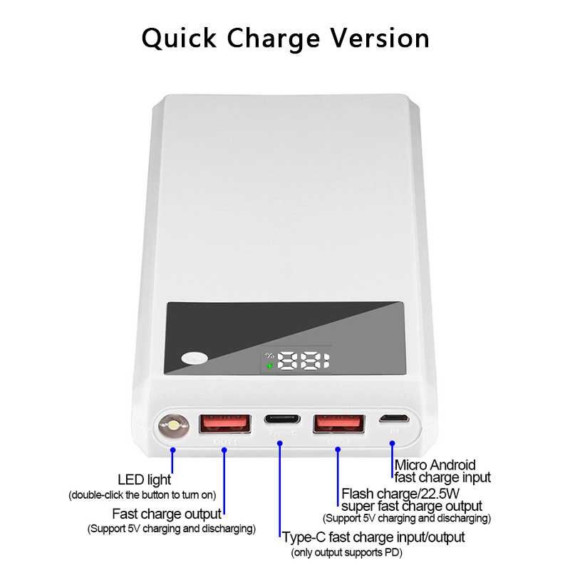Повербанк PowerBank на 10 элементов 18650 с реальной емкостью 21500мАч