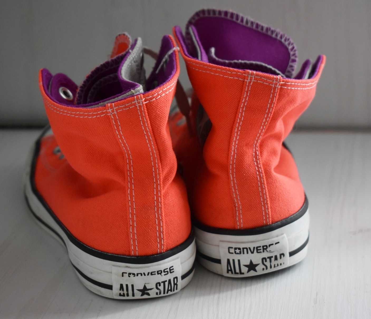 Buty sportowe trampki wysokie Converse 37,5 neon kolorowe damskie