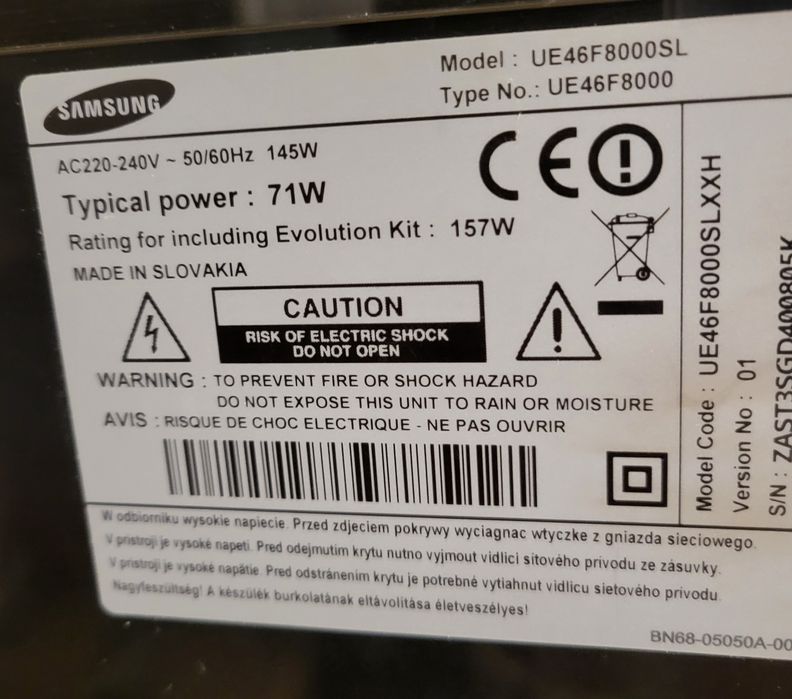 Samsung UE46F8000SL procesor