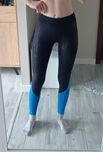 Legginsy treningowe z łączonych materiałów