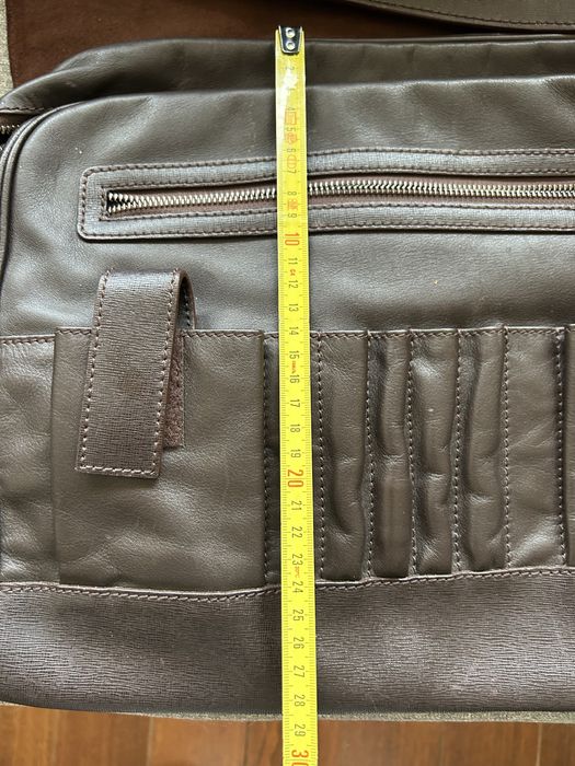 Mala / pasta castanha em pele Tous