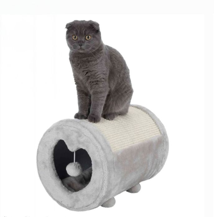 Arranhador com tunel/cama para gatos