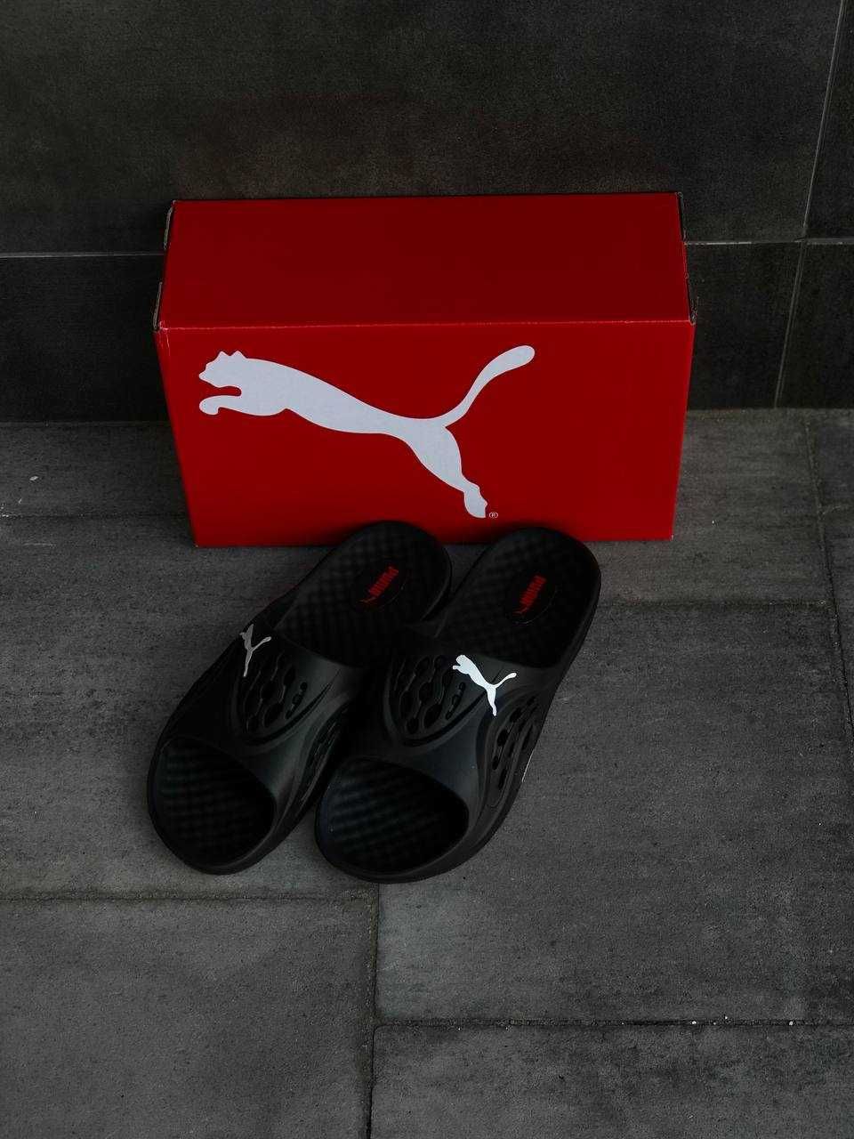 Тапки Puma мужские Тренд года! Black шльопанці Пума чоловічі Скидки!