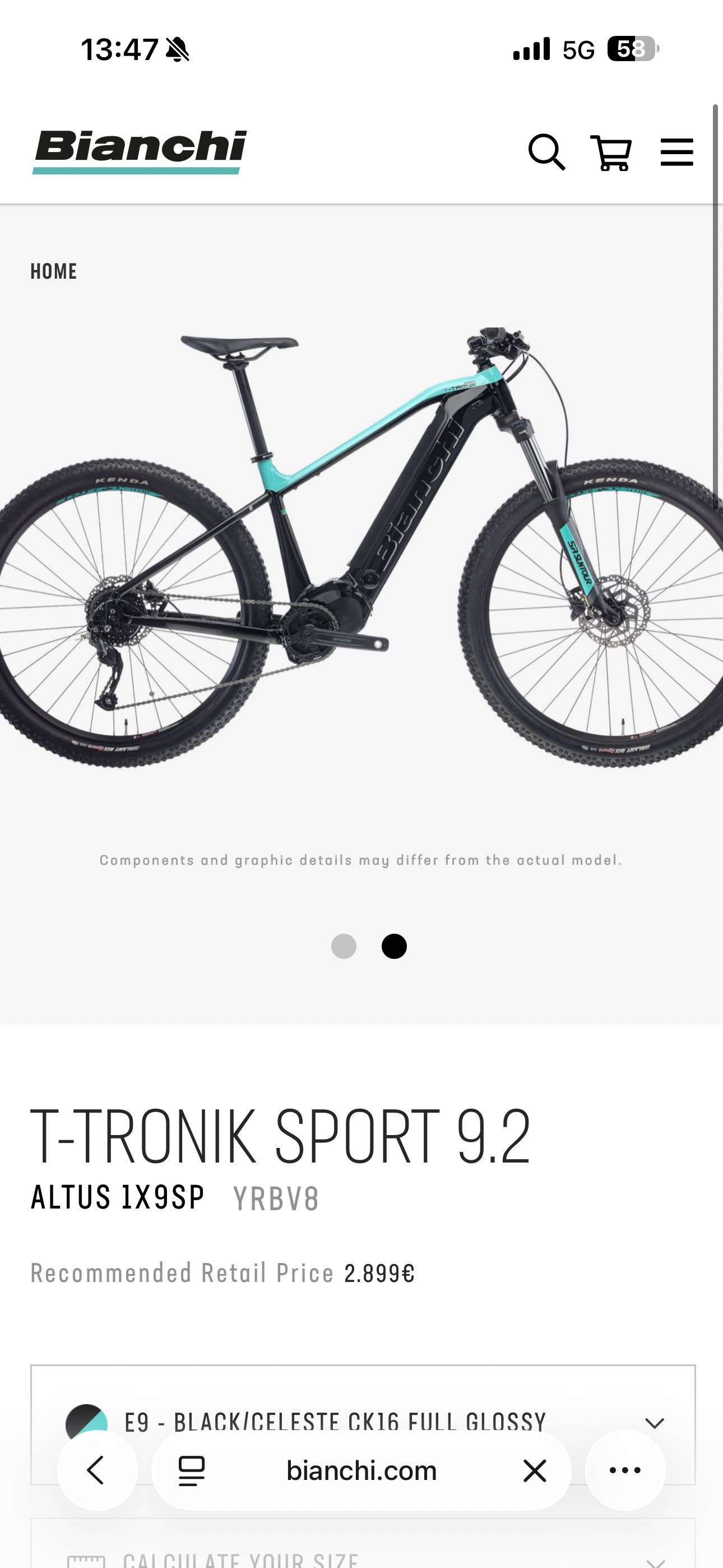 E-Bike Bianchi T-Tronik Sport