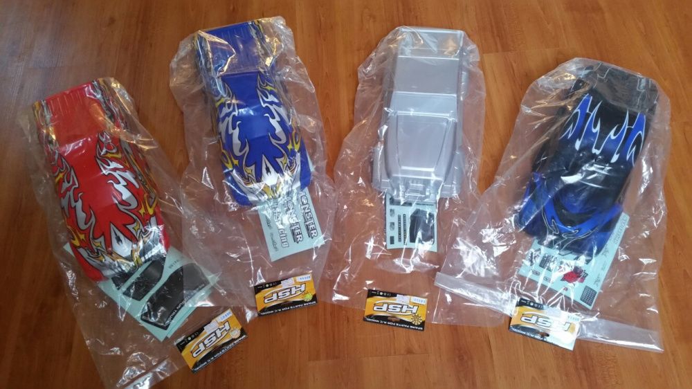 Carroçarias capas bodys RC modelismo vários modelos HSP Wltoys