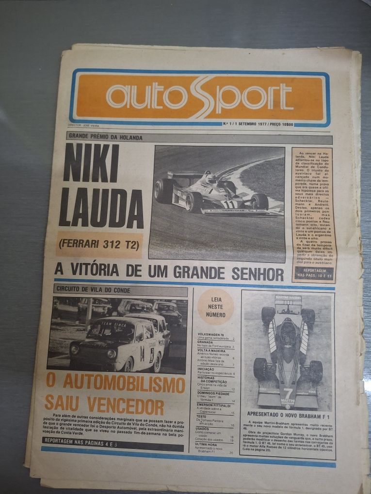 Raro jornal auto sport número 1 um