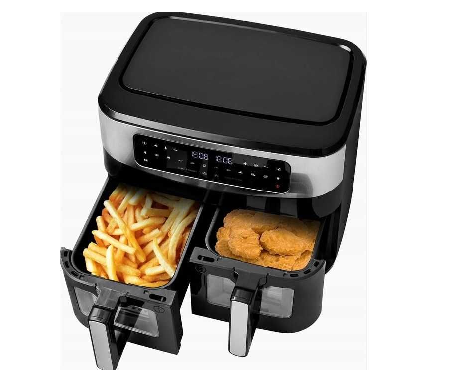 Frytkownica beztłuszczowa 10L XXL AIR FRYER podwójna  2600W FRYTOWNICA