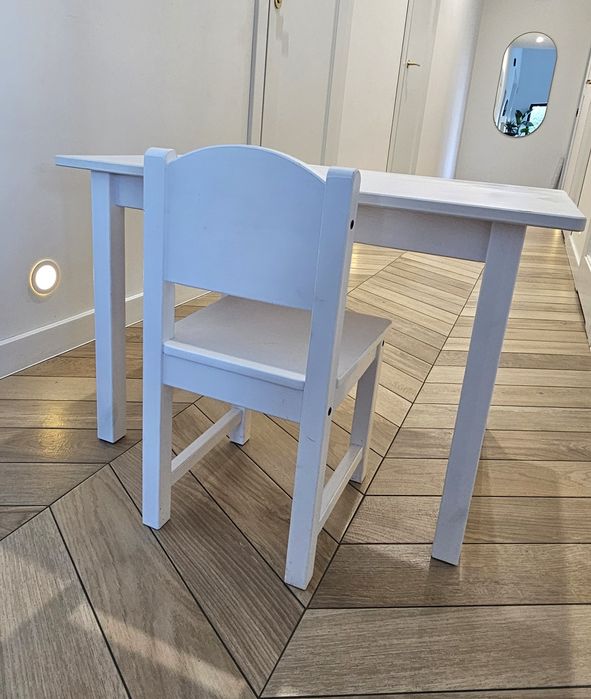 IKEA Sundvik stolik i krzesełko dziecięce drewniane sosnowe