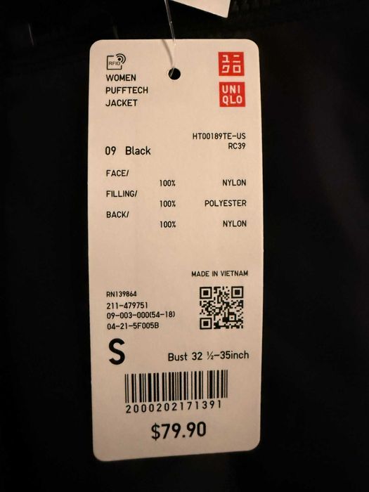 Casaco Uniqlo Puffertech