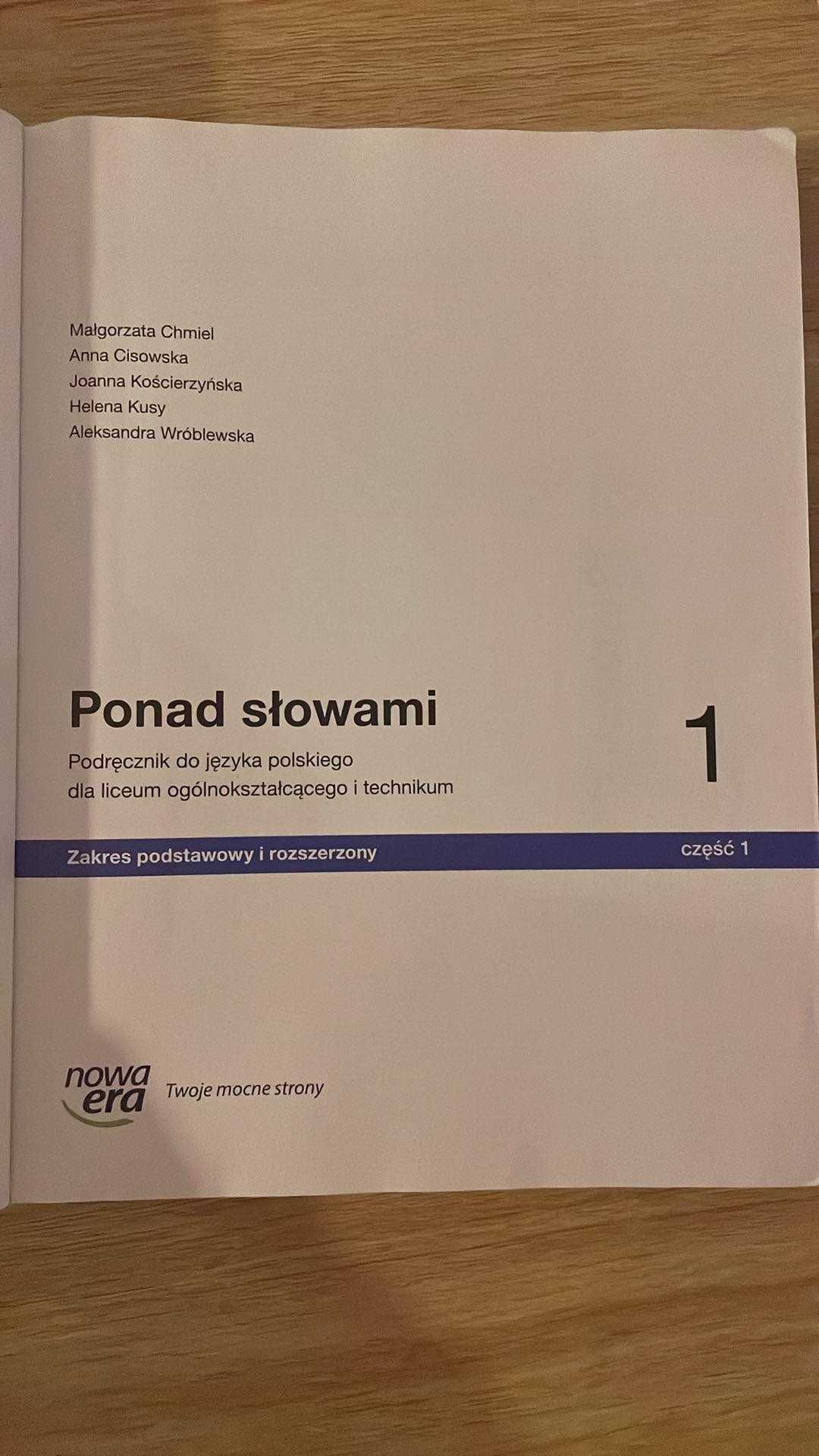 Podręcznik do Języka Polskiego "Ponad Słowami 1"