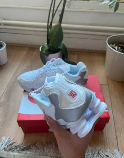 Buty-Trampk Nike Shox TL White Metallic Silver Max Orange R.37.5