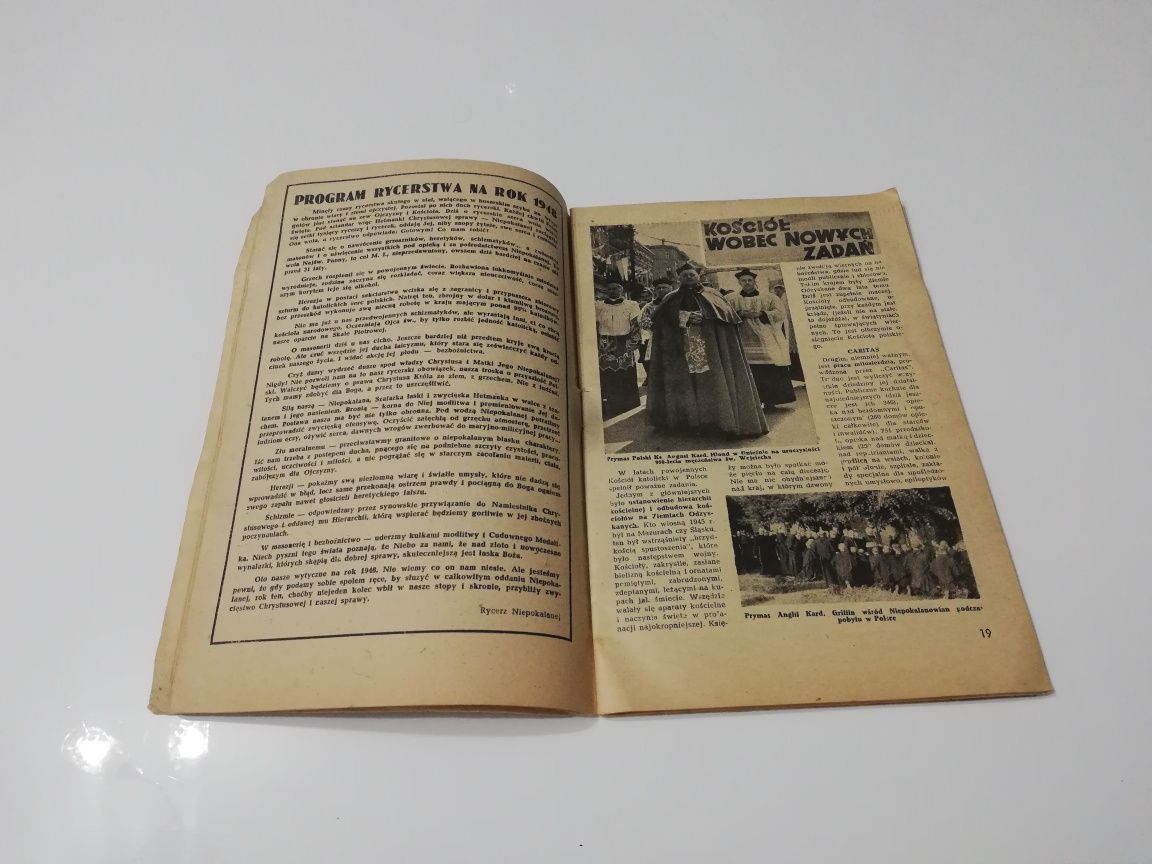 Antykwariat - Kalendarz Rycerza Niepokalanej 1948