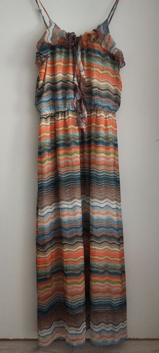 Sukienka boho, zwiewna, letnia, na ramiączka, Carry