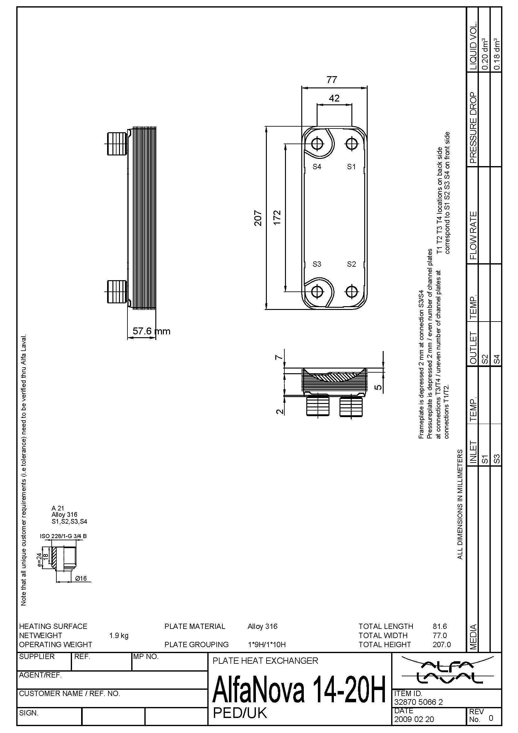 Теплообмінник Alfa Laval AlfaNova 14-20H пл-тый сварной теплообменник
