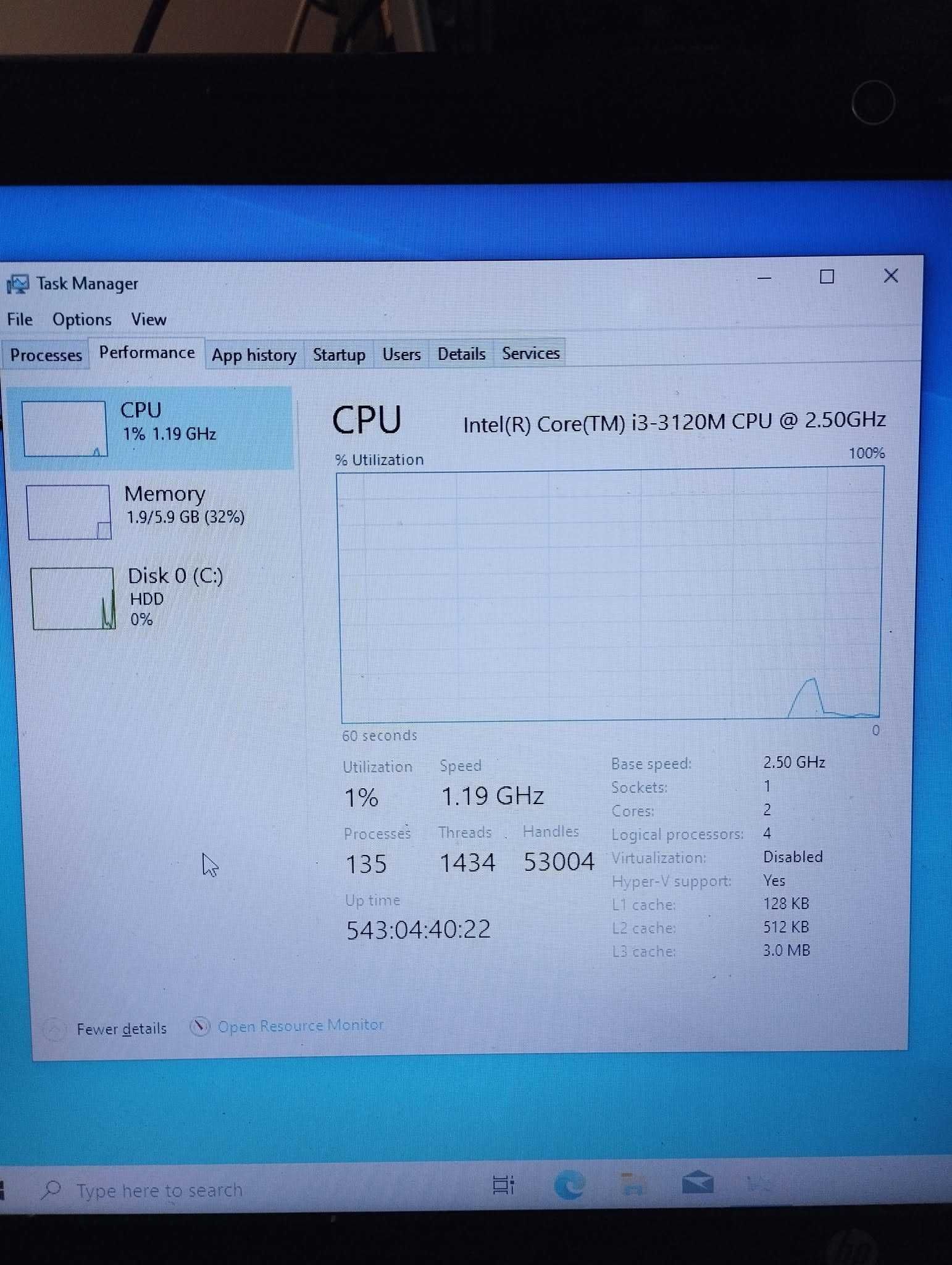Laptop HP Pavilion G6 czarny i3