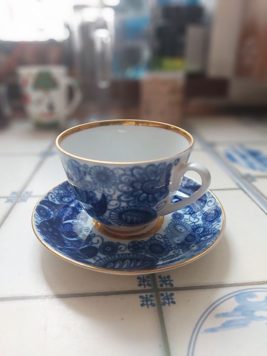 Чайна пара набір сервіз  ЛФЗ " Жар птица "