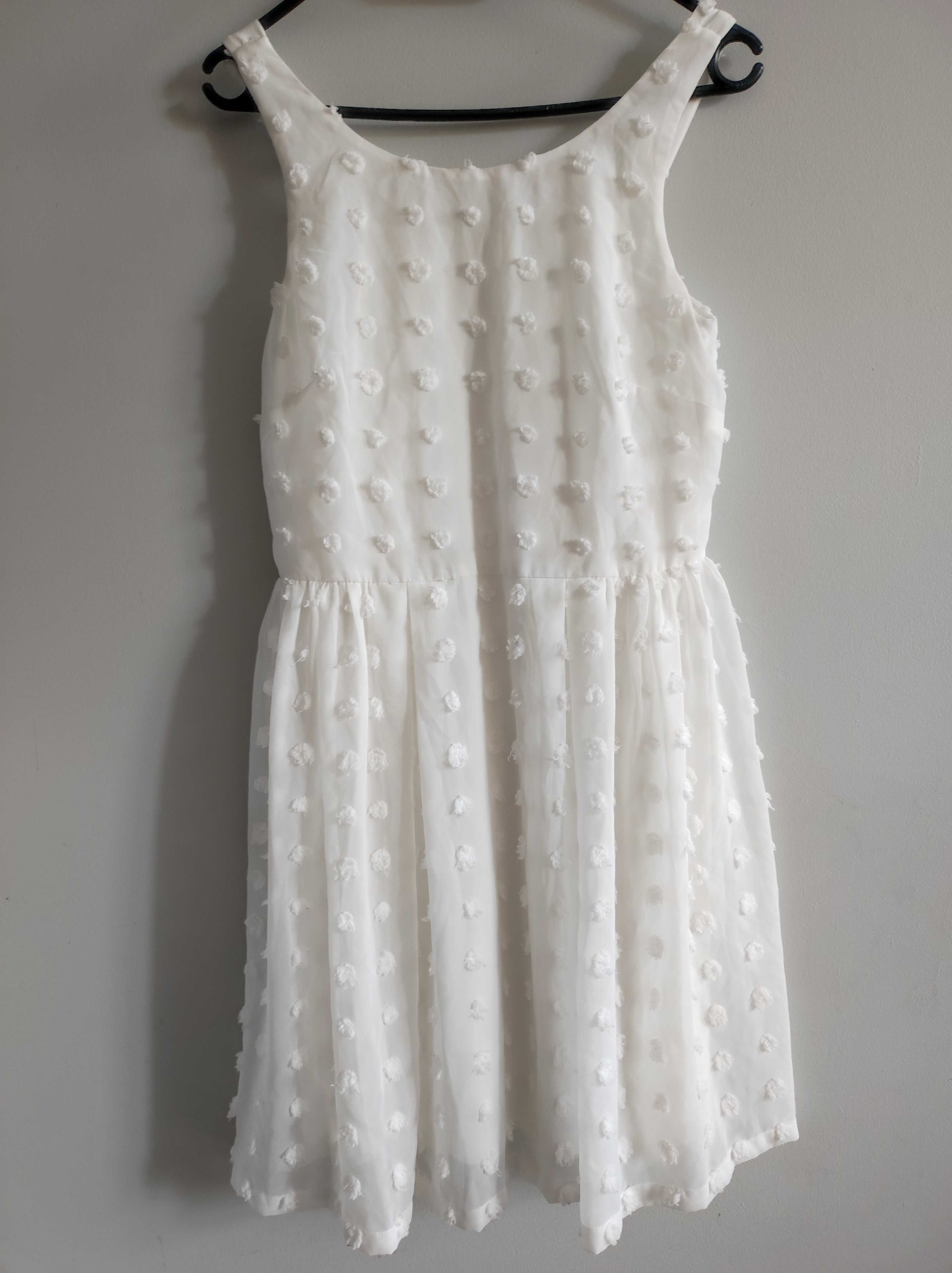 Biała sukienka na ramiączkach vivance S