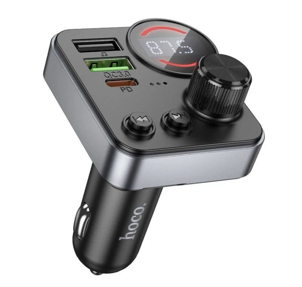 Мощное Авто Зарядное /FM-Модулятор Hoco E86 PD48W Transmitter