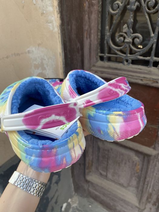 РОЗПРОДАЖ Крокси утеплені Crocs lined tie Оригінальні тапки теплі нові