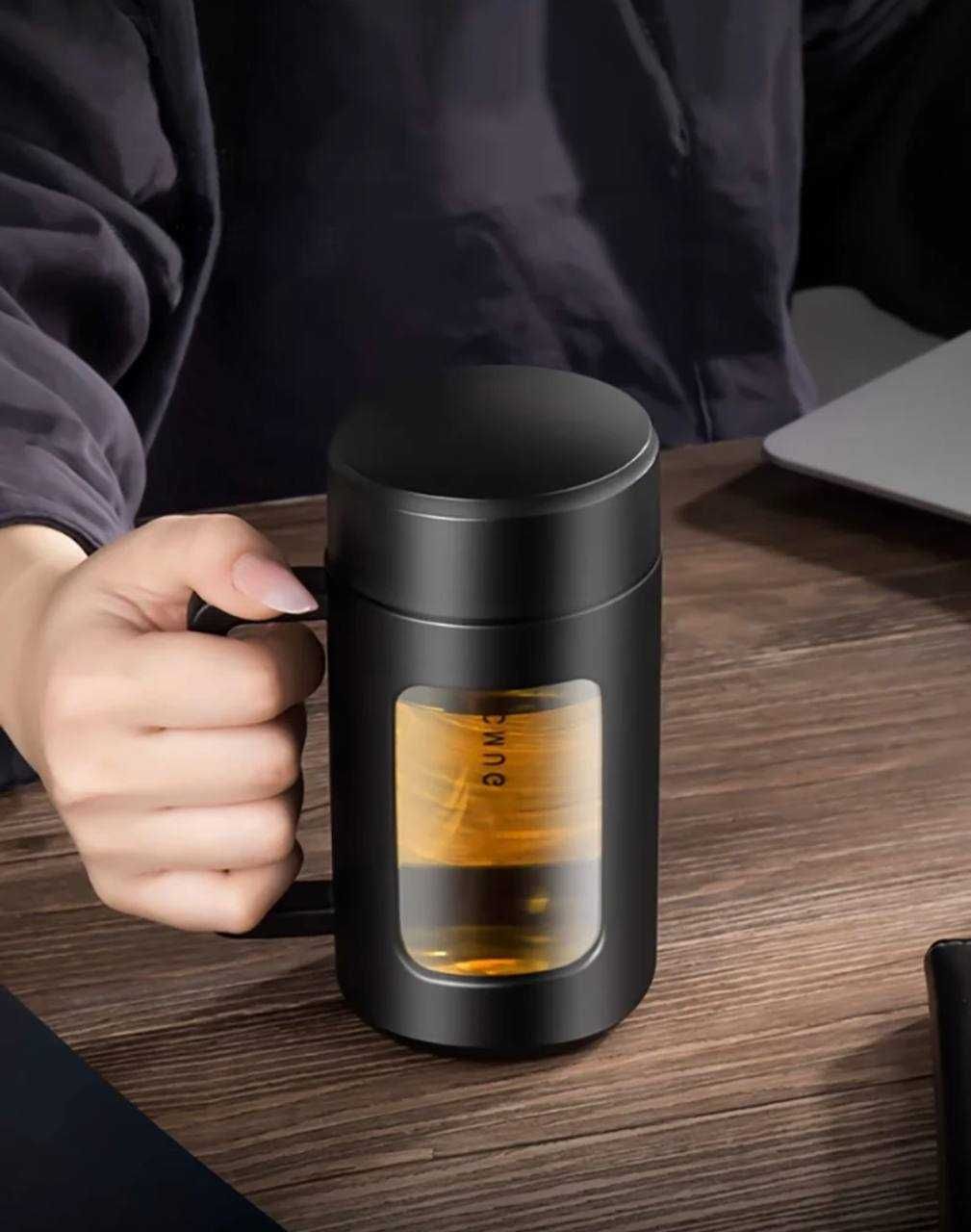 Термос для чаю чи кави 430 мл. Чорний колір