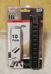 USB розгалуджувач-хаб на 10 портів